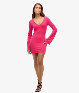 Mini-jurk met uitlopende mouwen