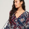 Mini-jurk met uitlopende mouwen in jaren 60-stijl