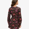 Mini-theejurk met V-hals en print