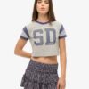 Minirok van jersey met lagen