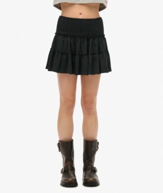Minirok van jersey met lagen