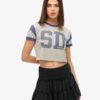 Minirok van jersey met lagen