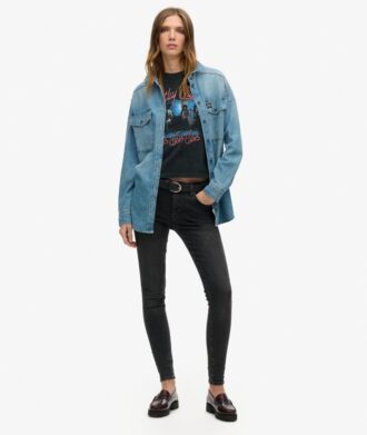 Motley Crue X Superdry T-shirt met kapmouwtjes