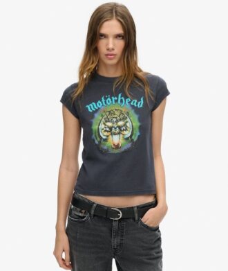 MotöRhead X Superdry T-shirt met kapmouwtjes