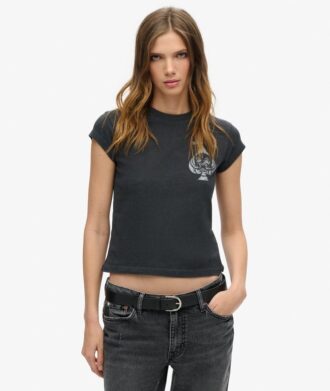 MotöRhead X Superdry T-shirt met kapmouwtjes