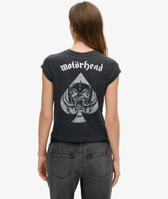 MotöRhead X Superdry T-shirt met kapmouwtjes