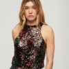 Mouwloze racerbacktop met pailletten Mouwloze racerbacktop met pailletten