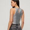 Mouwloze racerbacktop met pailletten Mouwloze racerbacktop met pailletten