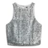 Mouwloze racerbacktop met pailletten Mouwloze racerbacktop met pailletten