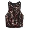 Mouwloze racerbacktop met pailletten Mouwloze racerbacktop met pailletten