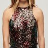 Mouwloze racerbacktop met pailletten Mouwloze racerbacktop met pailletten
