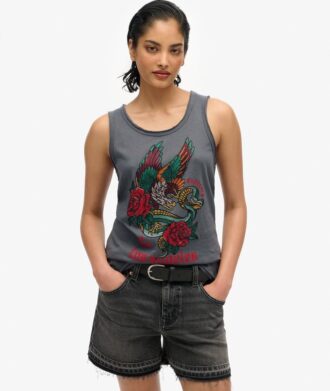 Neo Trad Tattoo Tanktop met ronde hals