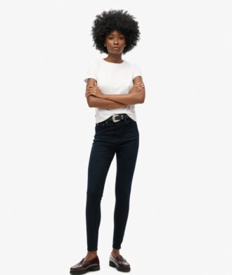 Organic Cotton skinny jeans met hoge taille
