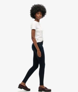 Organic Cotton skinny jeans met hoge taille