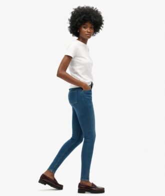 Organic Cotton skinny jeans met hoge taille