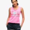 Outdoor gestreept tanktopje met ronde hals