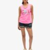 Outdoor gestreept tanktopje met ronde hals