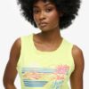 Outdoor gestreept tanktopje met ronde hals