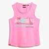 Outdoor gestreept tanktopje met ronde hals