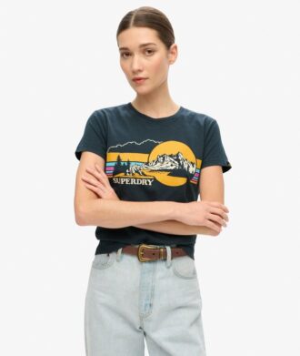 Outdoor Stripe getailleerd T-shirt