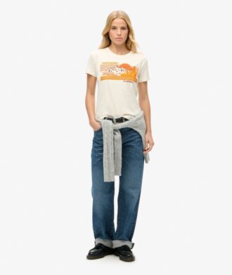 Outdoor Stripe getailleerd T-shirt