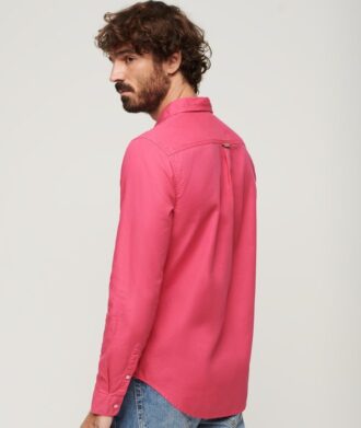 Overgeverfd Organic Cotton-overhemd met lange mouwen