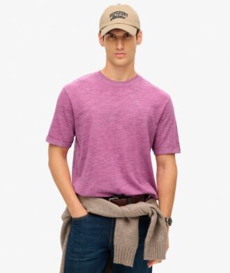 Overgeverfd slub-t-shirt
