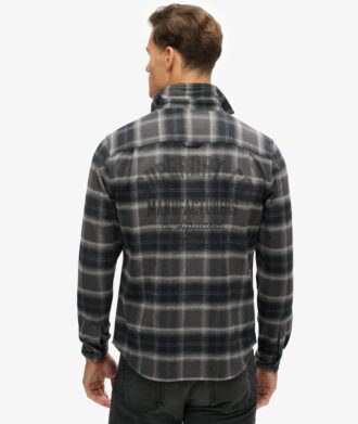 Overshirt met geruite borduursels