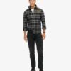 Overshirt met geruite borduursels