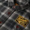 Overshirt met geruite borduursels