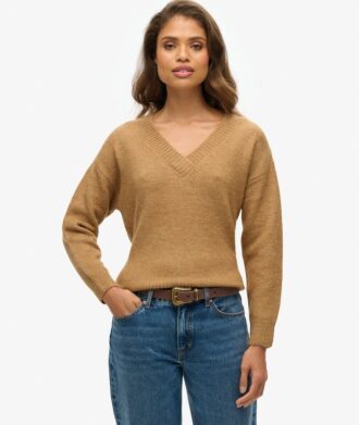 Oversized trui met V-hals