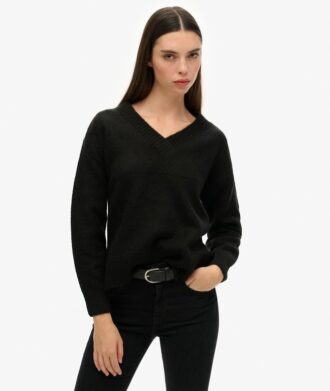 Oversized trui met V-hals