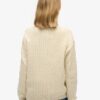 Oversized V-hals kabeltrui van gebreide kleding
