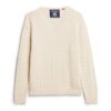 Oversized V-hals kabeltrui van gebreide kleding