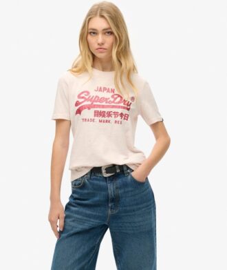 Relaxed T-shirt met metallic logo