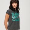 Retro T-shirt met glitterlogo Retro T-shirt met glitterlogo