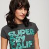Retro T-shirt met glitterlogo Retro T-shirt met glitterlogo