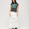 Retro T-shirt met glitterlogo Retro T-shirt met glitterlogo