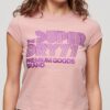 Retro T-shirt met glitterlogo