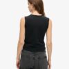 Retro versierde slanke vesttop