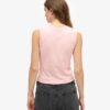 Retro versierde slanke vesttop