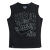 Retro versierde slanke vesttop