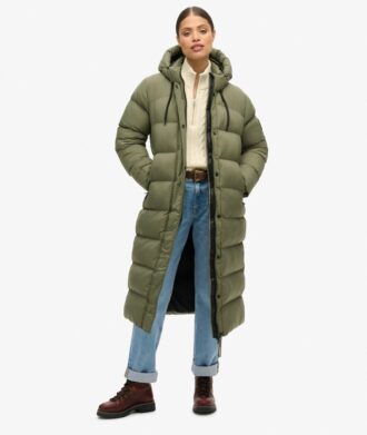 Ripstop-Puffer-jas met verlengd model