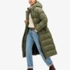 Ripstop-Puffer-jas met verlengd model