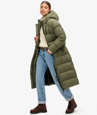 Ripstop-Puffer-jas met verlengd model