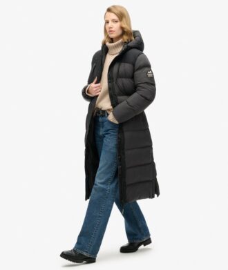 Ripstop-Puffer-jas met verlengd model