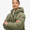 Ripstop-Puffer-jas met verlengd model