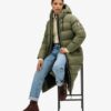 Ripstop-Puffer-jas met verlengd model