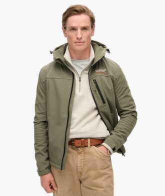 Ripstop softshell-trekkersjas met capuchon