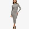Rugloze bodycon-midijurk